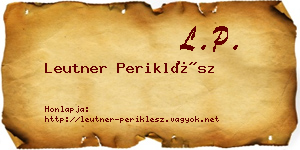 Leutner Periklész névjegykártya